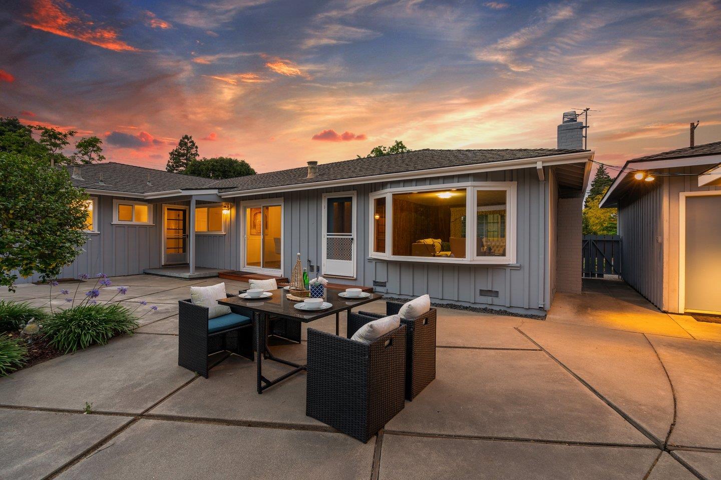390 Cecelia Way Los Altos, CA 94022 - Photo 39 of 48 a outdoor living space with furniture and a garden