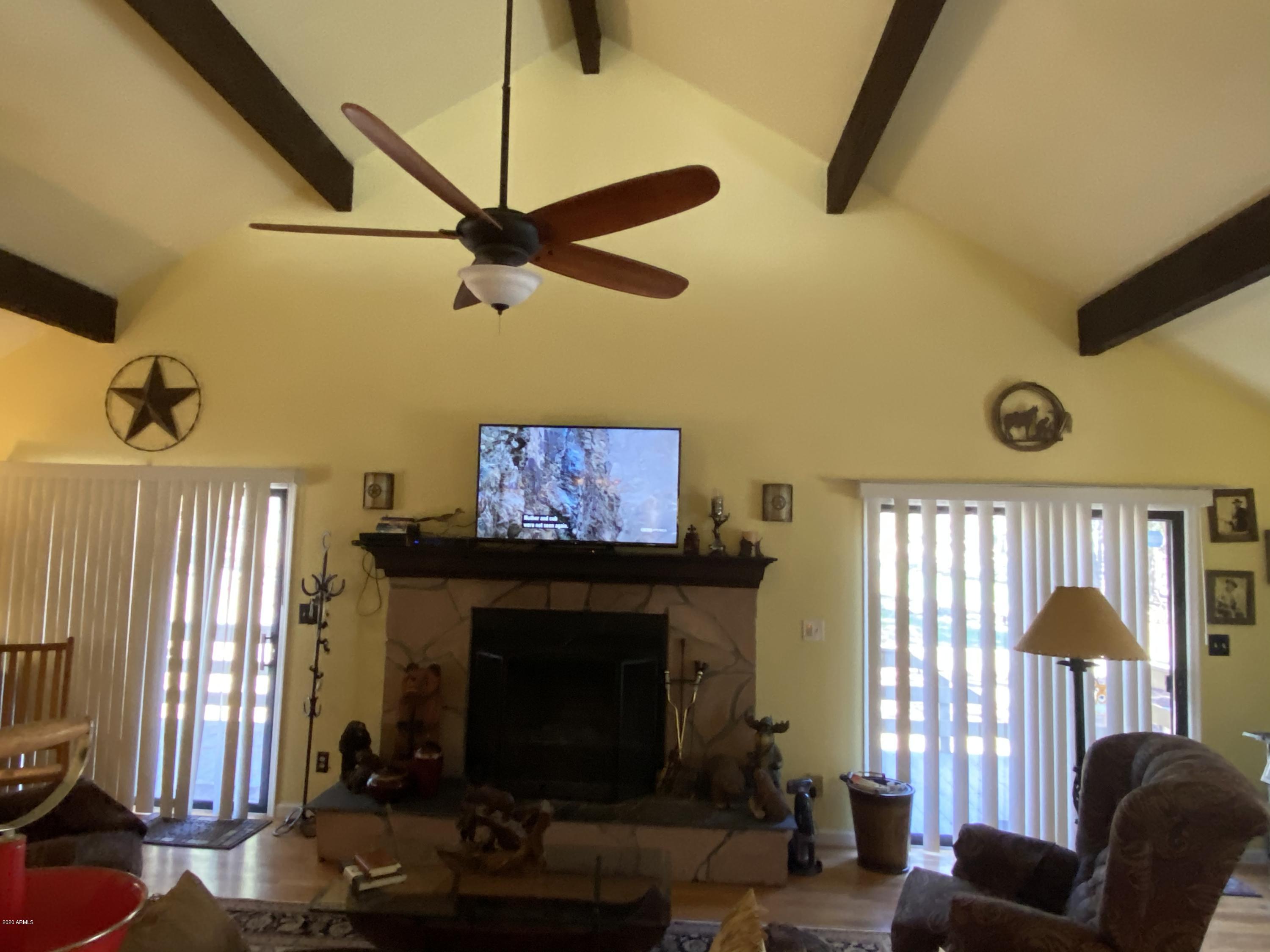 13086 Fallow Deer Road Parks, AZ 86018 - Photo 8 of 63 Tall Ceiling with Wood Rafters