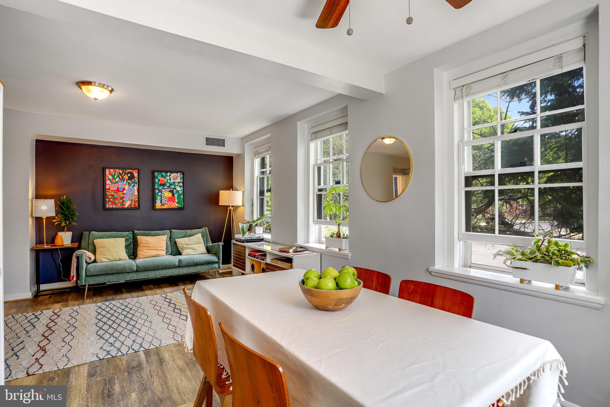 3856 Porter Street Northwest, Unit B368 Washington, DC 20016 - Photo 11 of 41 Dining room with large windows