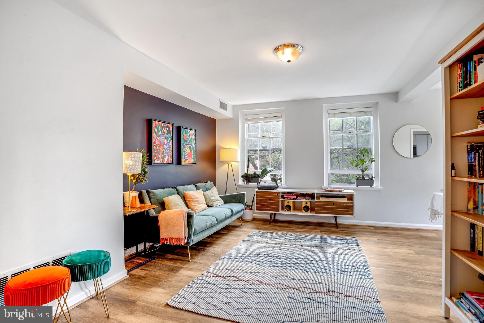 3856 Porter Street Northwest, Unit B368 Washington, DC 20016 - Photo 4 of 41 View to living room from foyer