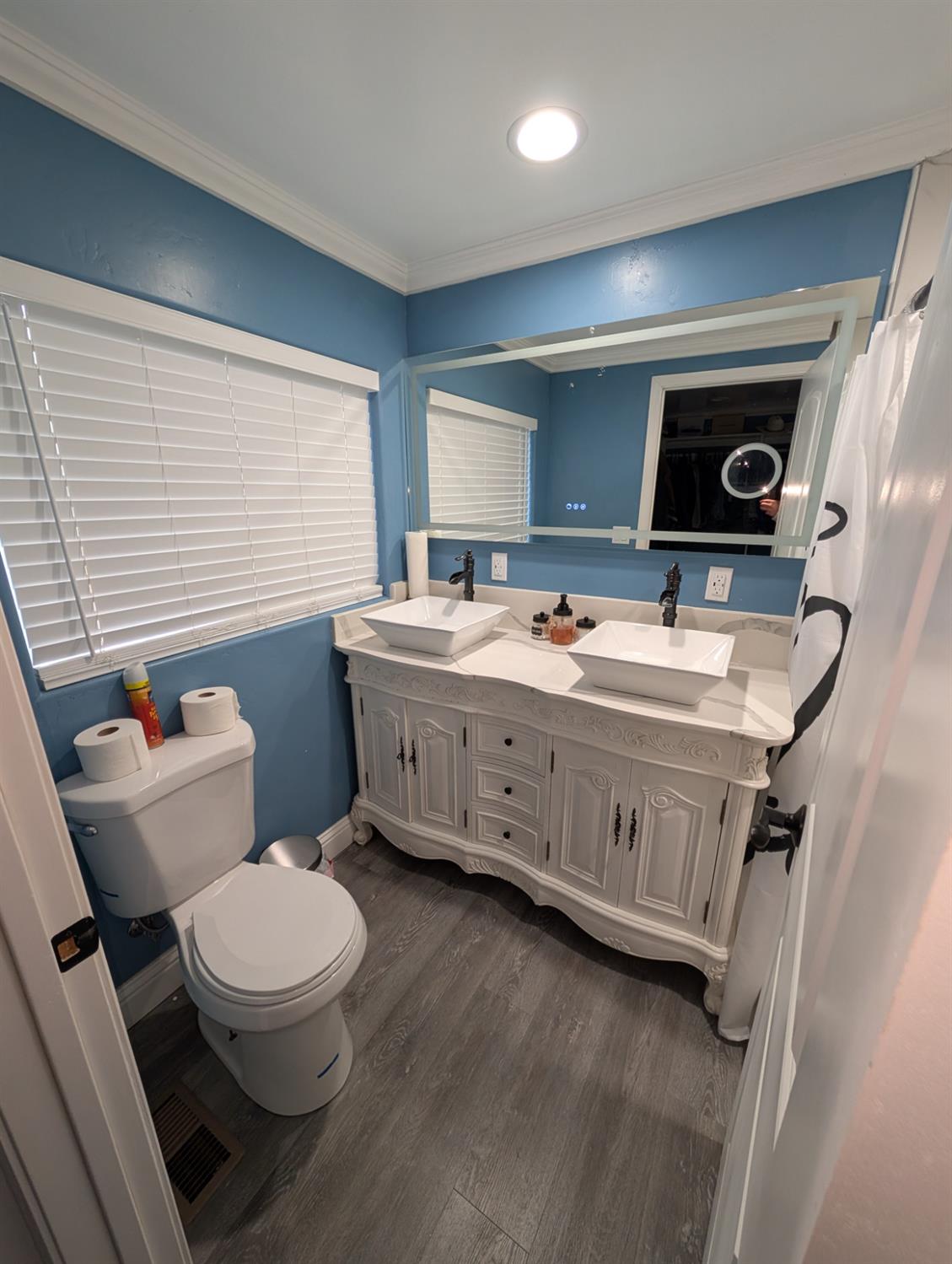 4142 Albers Road Oakdale, CA 95361 - Photo 8 of 20 a bathroom with a toilet sink and mirror