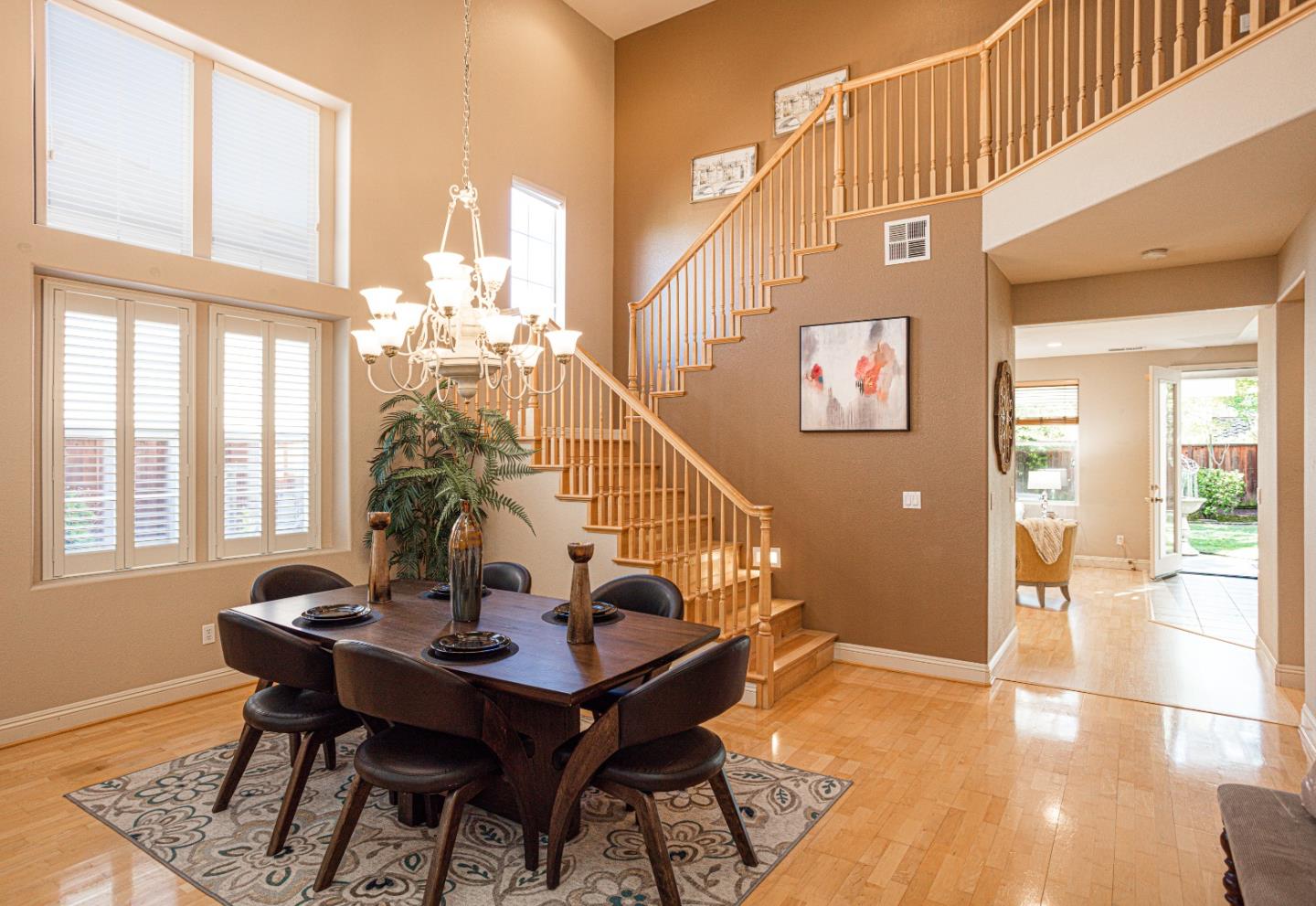 52 Foster Drive San Ramon, CA 94583 - Photo 9 of 50 a view of a dining room with furniture and chandelier