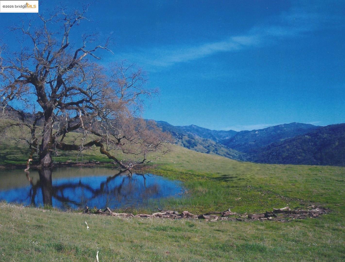 a view of an outdoor area with mountain view