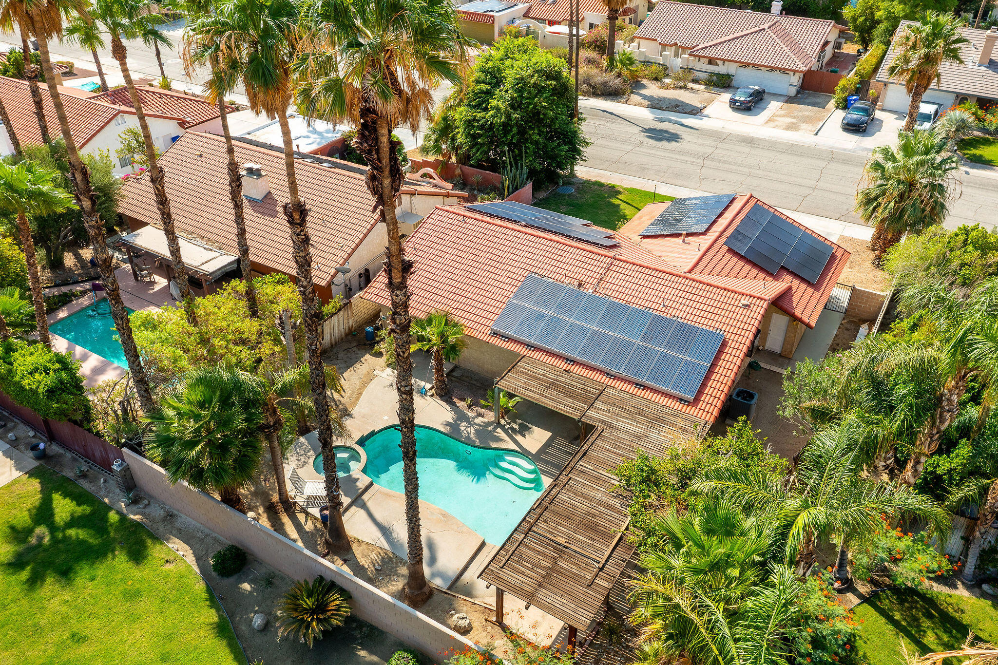 68750 Fortuna Road Cathedral City, CA 92234 - Photo 7 of 42 an aerial view of a house with garden space and street view