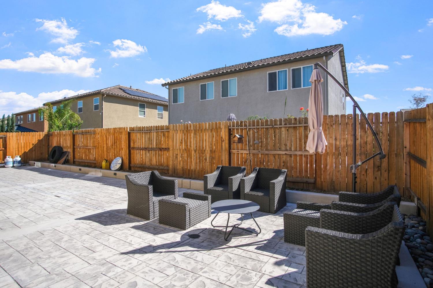1432 Meridian Street Manteca, CA 95337 - Photo 35 of 42 a balcony with furniture and wooden floor