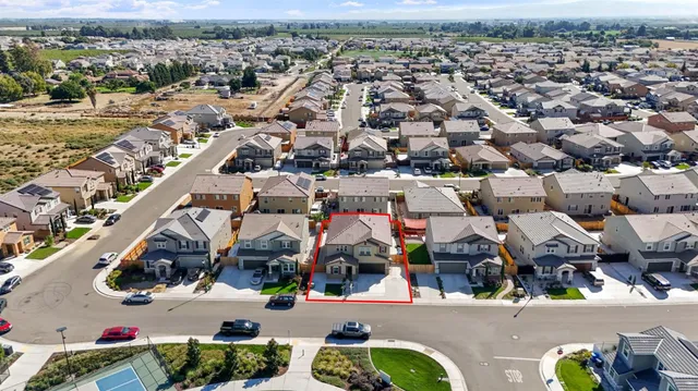 an aerial view of a city