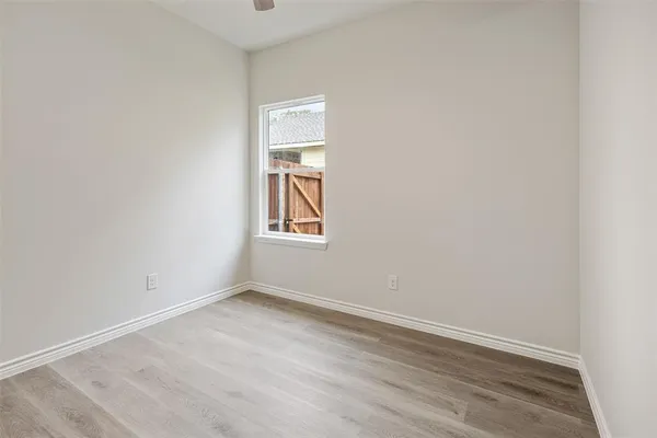 an empty room with a window