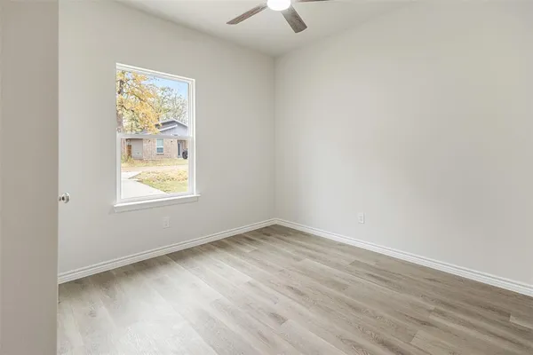 an empty room with a window