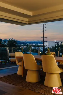 a view of outdoor space with seating