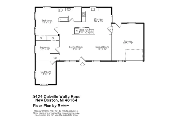 $339,900 | 5424 Oakville Waltz Road, New Boston, MI 48164