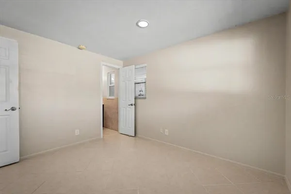 an empty room with a window