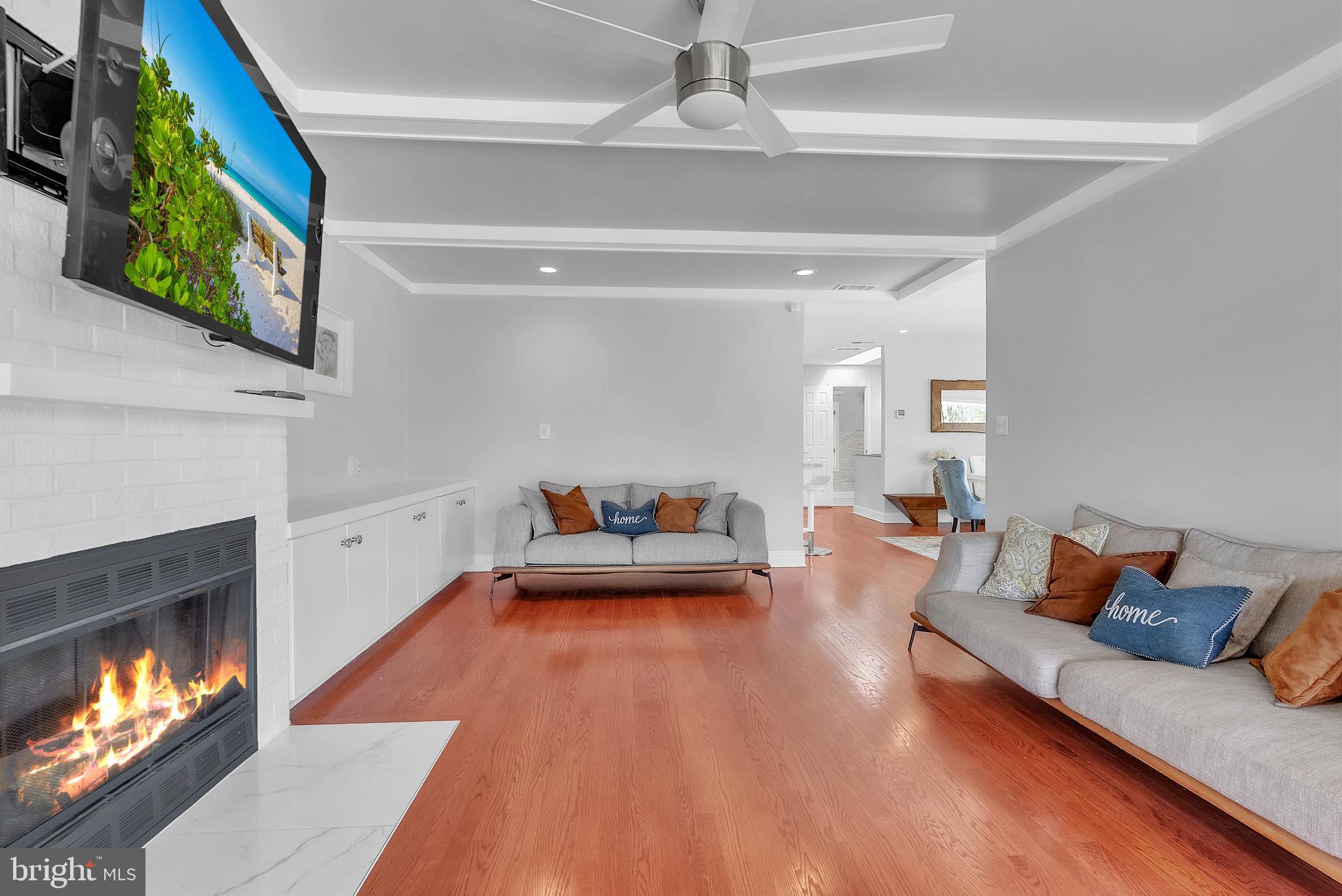 14933 Wellwood Road Silver Spring, MD 20905 - Photo 16 of 50 Modern living space with cozy fireplace.