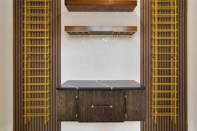 a view of a glass door