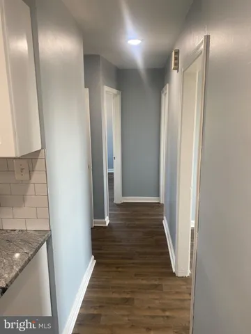 a view of hallway with stairs