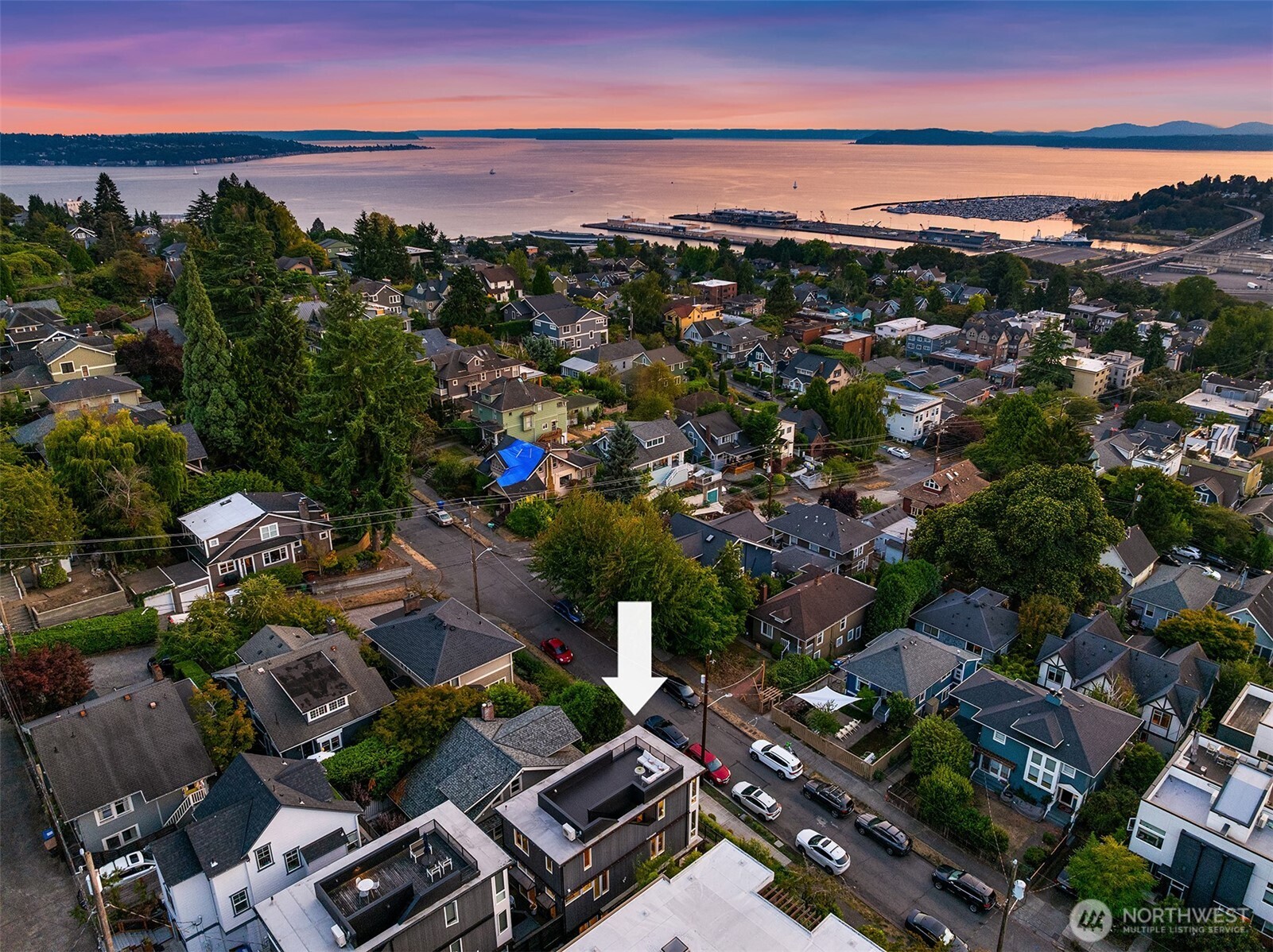 1910 8th Avenue West, Unit B Seattle, WA 98119 - Photo 37 of 40 an aerial view of multiple house