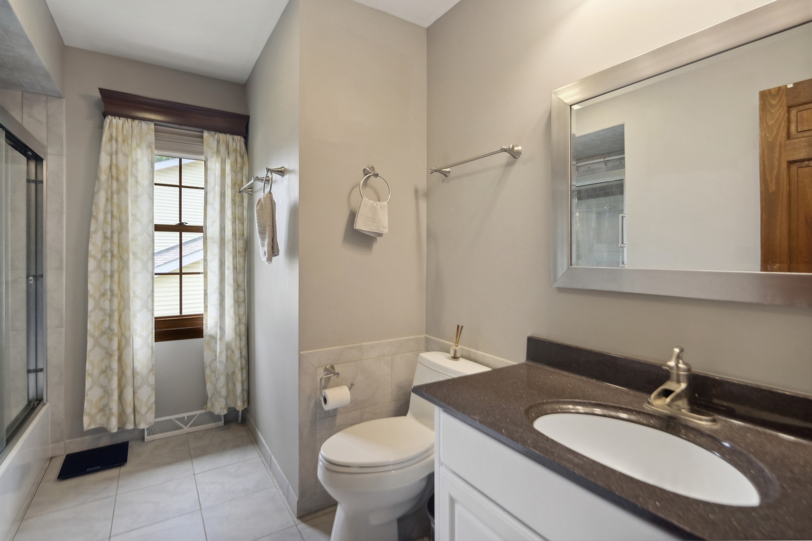 15216 South Clover Court Plainfield, IL 60544 - Photo 21 of 35 a bathroom with a granite countertop sink toilet and shower