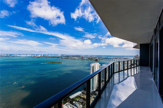 a view of a balcony with city view