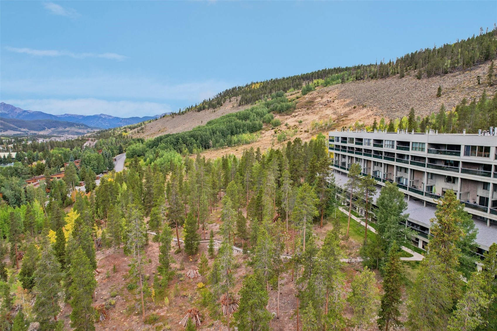 22097 Saints John Road, Unit 2506 Keystone, CO 80435 - Photo 41 of 47 Drone / aerial view of mountains and a heavily wooded area