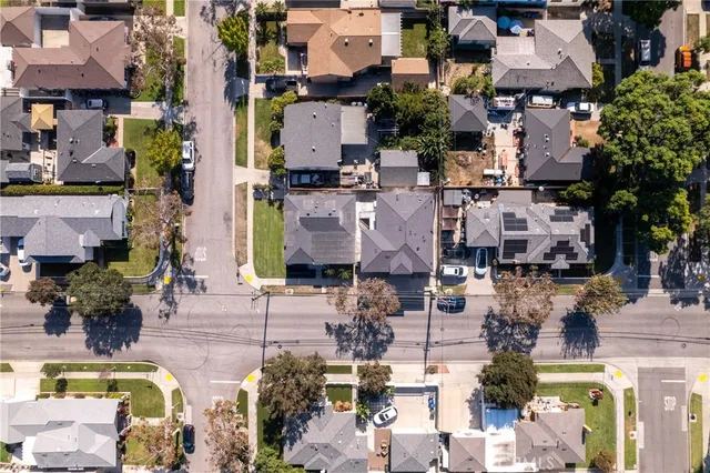 an aerial view of multiple house