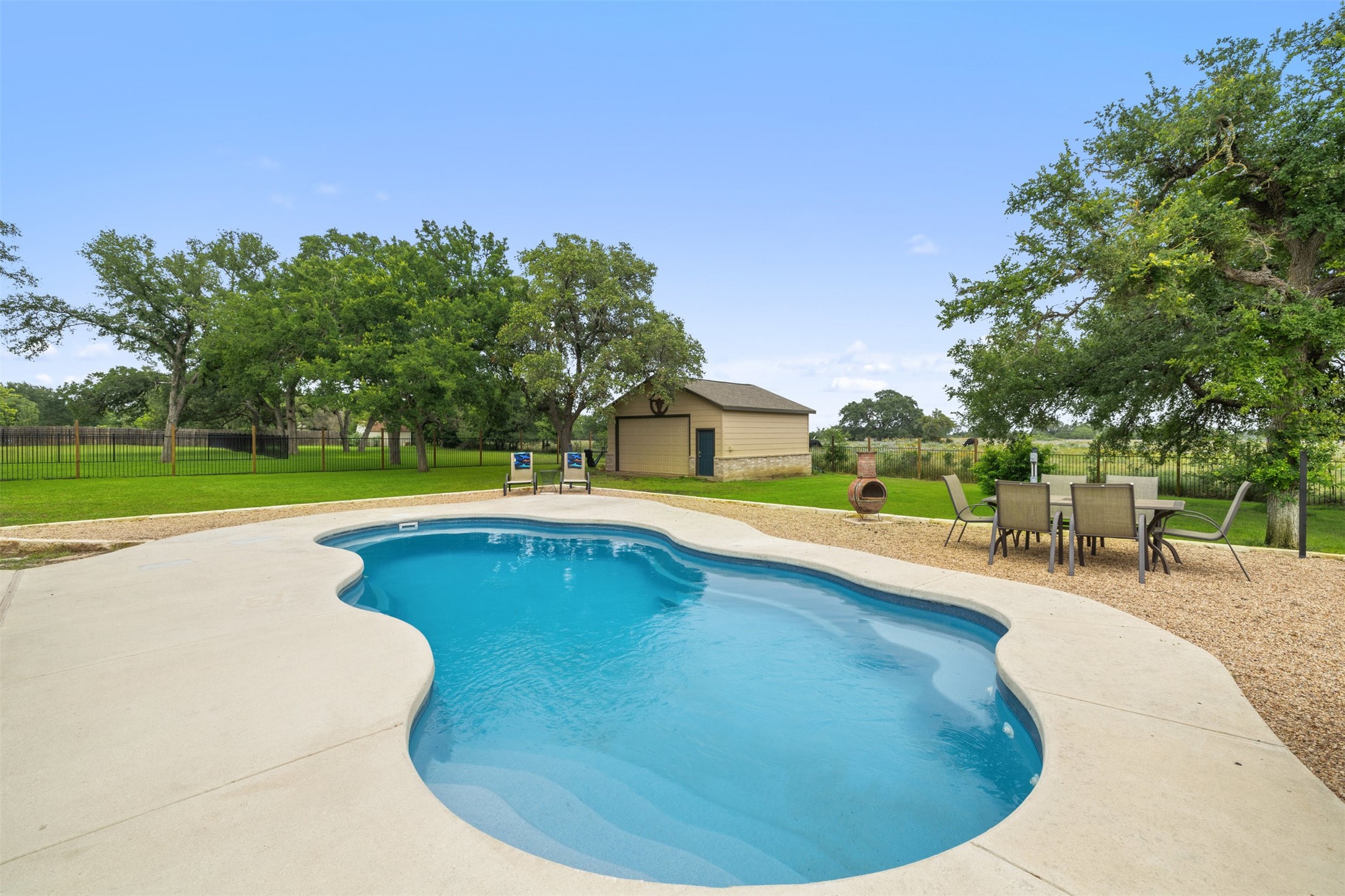 a view of outdoor space yard swimming pool and patio