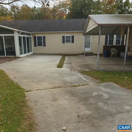a backyard of a house