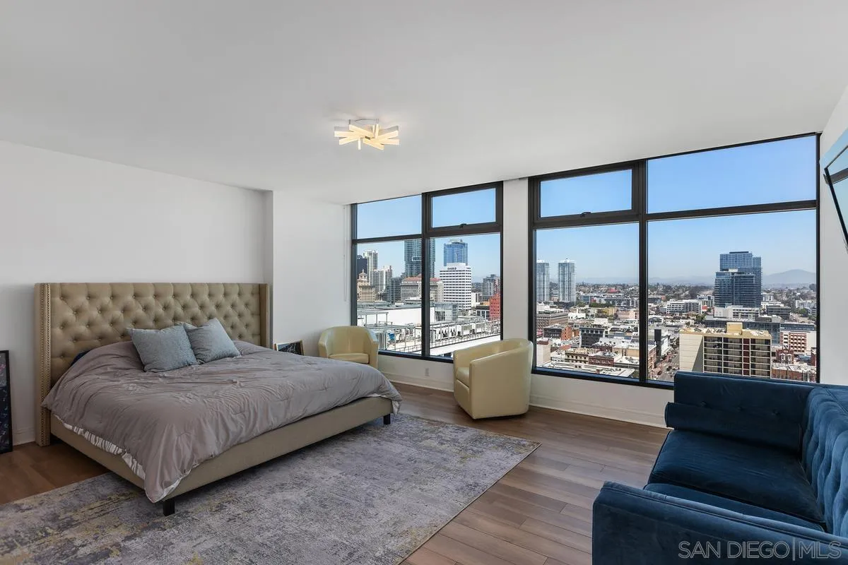 645 Front Street, Unit 2004 San Diego, CA 92101 - Photo 30 of 47 a living room with furniture and a large window