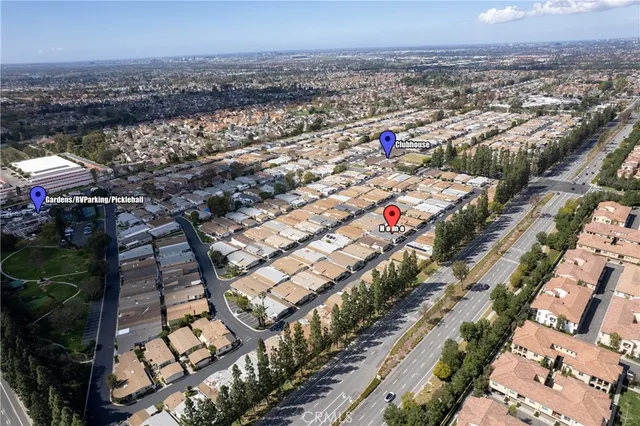 an aerial view of a city