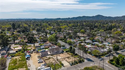 an aerial view of a city