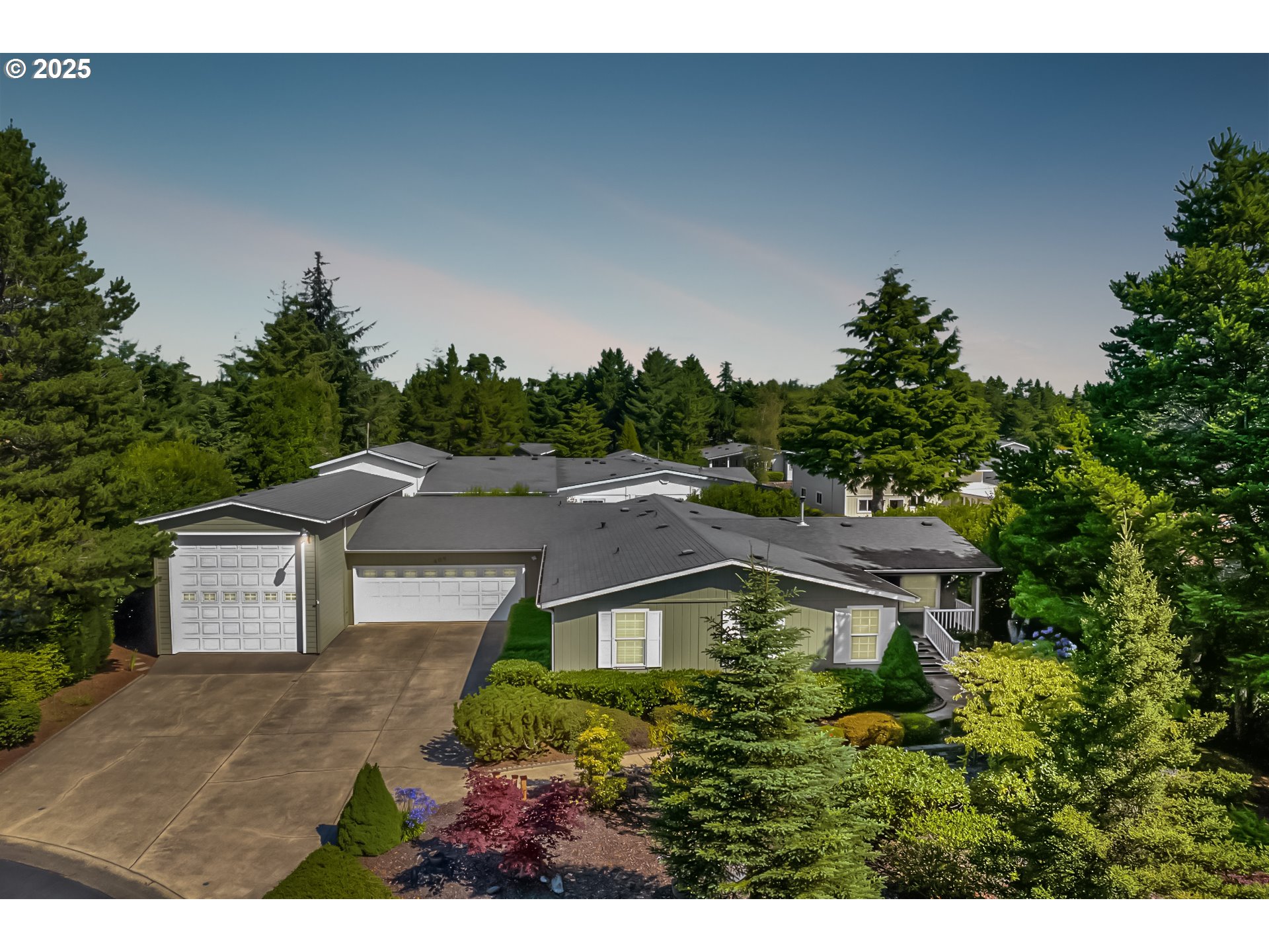 a aerial view of a house