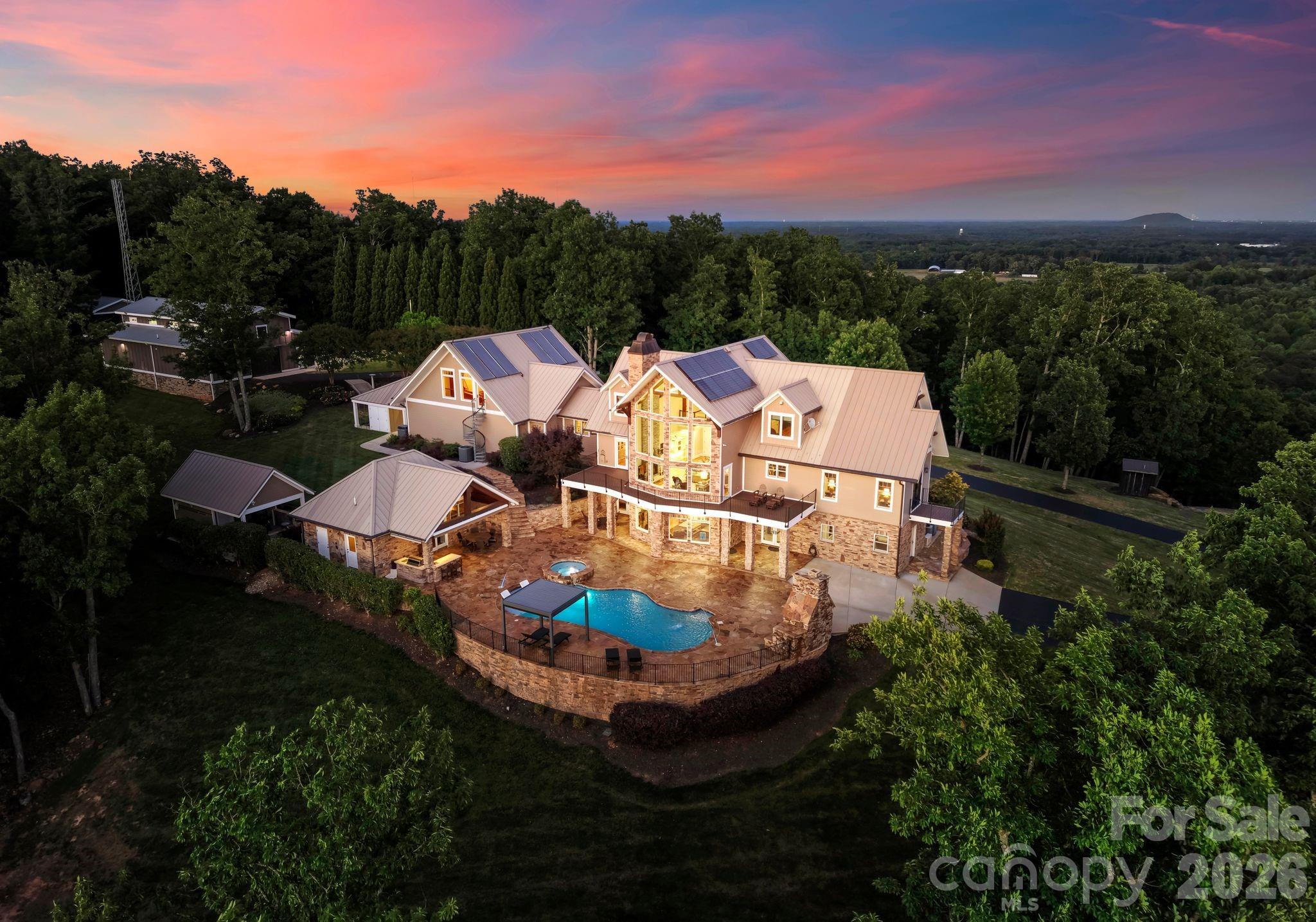 605 Recore Rdg Road Bessemer City, NC 28016 - Photo 1 of 47 an aerial view of residential houses with outdoor space and trees