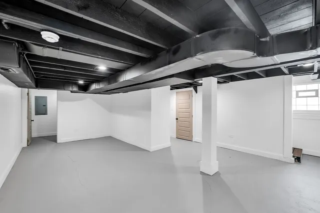 a view of a room with an empty space