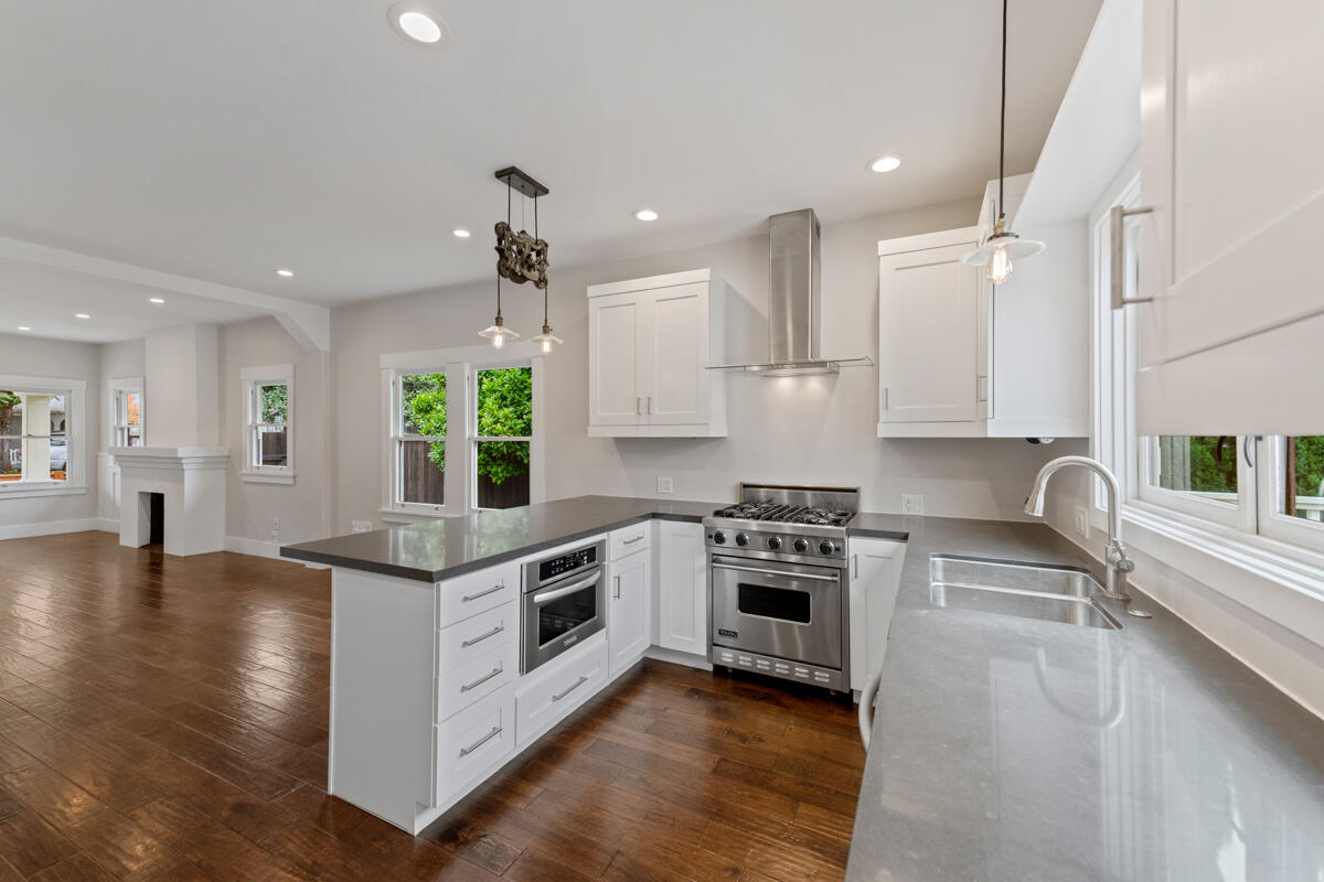 1309 Castillo Street Santa Barbara, CA 93101 - Photo 20 of 41 a kitchen with a stove a sink and a refrigerator