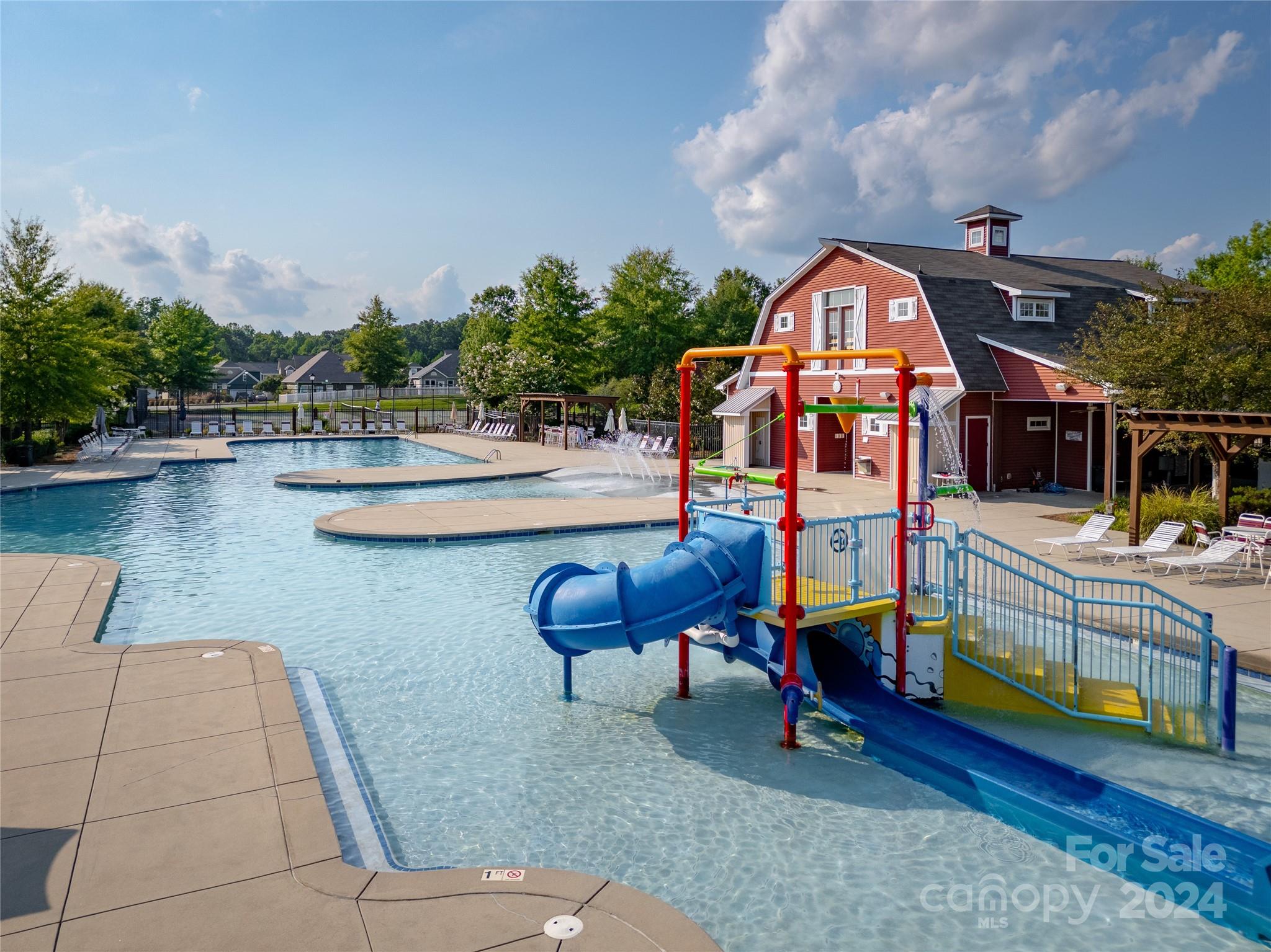 3359 Merchant Lane Davidson, NC 28036 - Photo 42 of 48 a view of swimming pool with seating area and slide