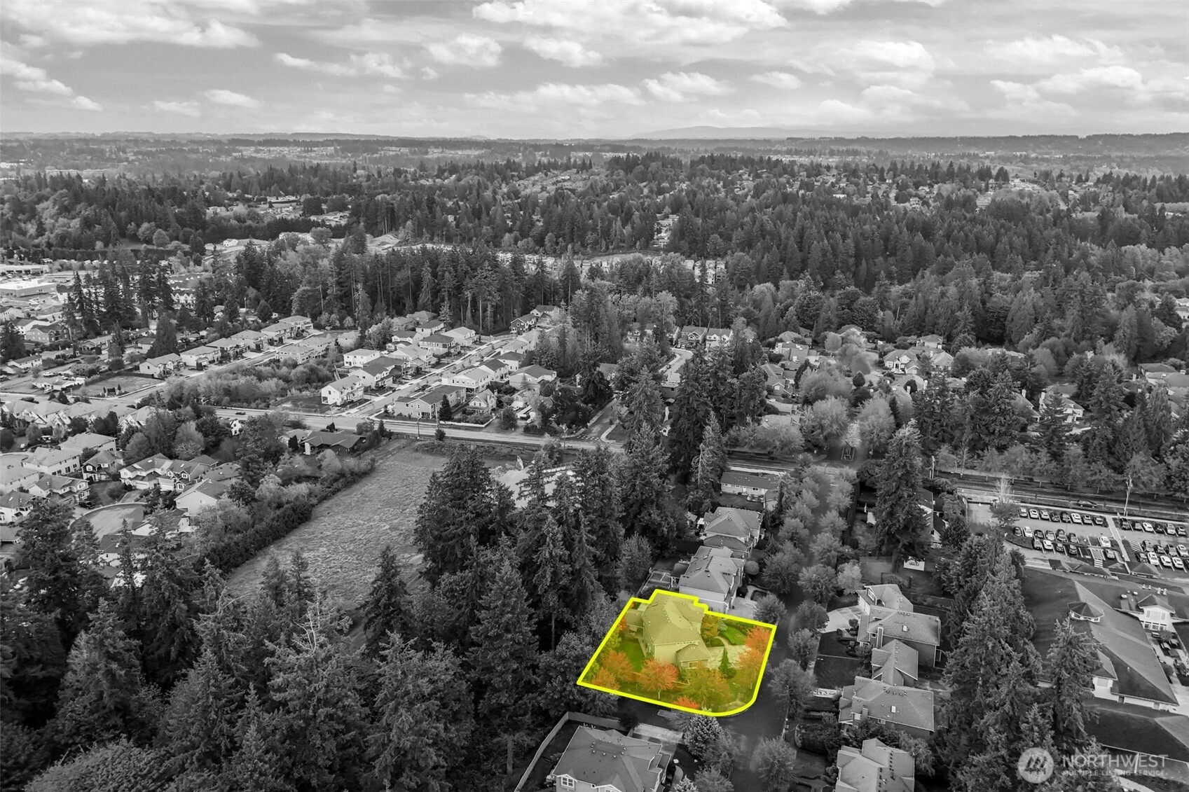 8614 Northeast 198th Street Bothell, WA 98011 - Photo 37 of 40 an aerial view of a house with a swimming pool