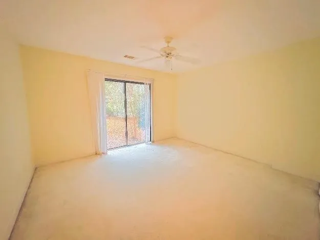 an empty room with a natural light