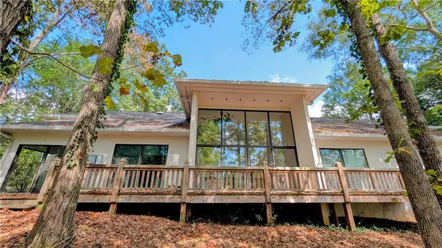 a view of front of house with deck