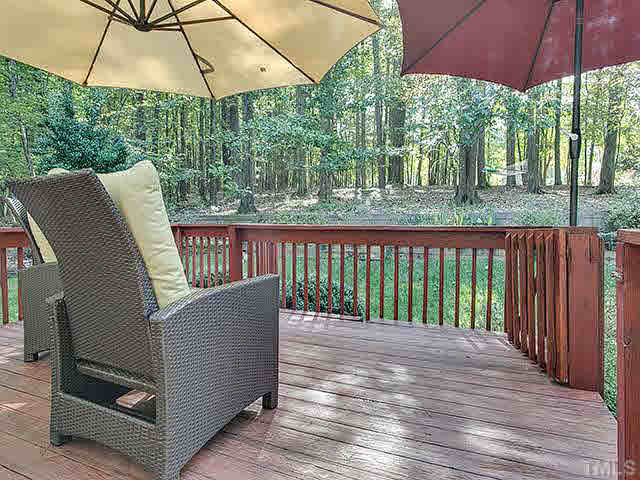 805 Bromley Way Raleigh, NC 27615 - Photo 16 of 25 a view of a two chairs in the deck