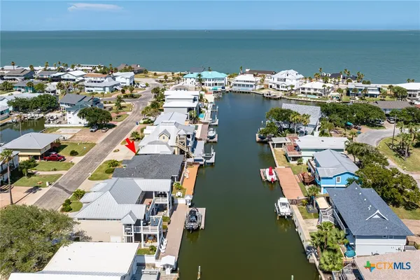 an aerial view of multiple house