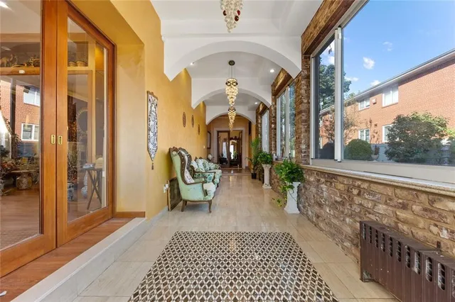 a view of an entryway with a front door