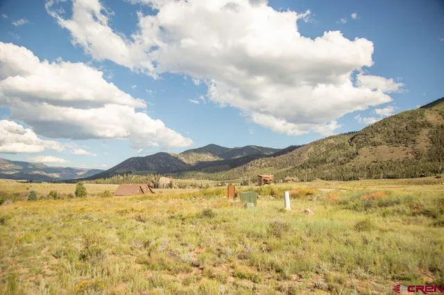 a view of an lake and mountain