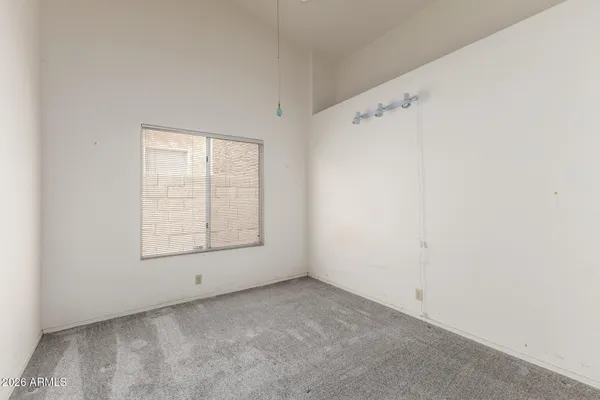 an empty room with a window