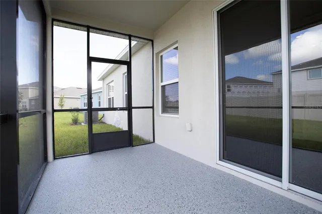 a swimming pool with a yard