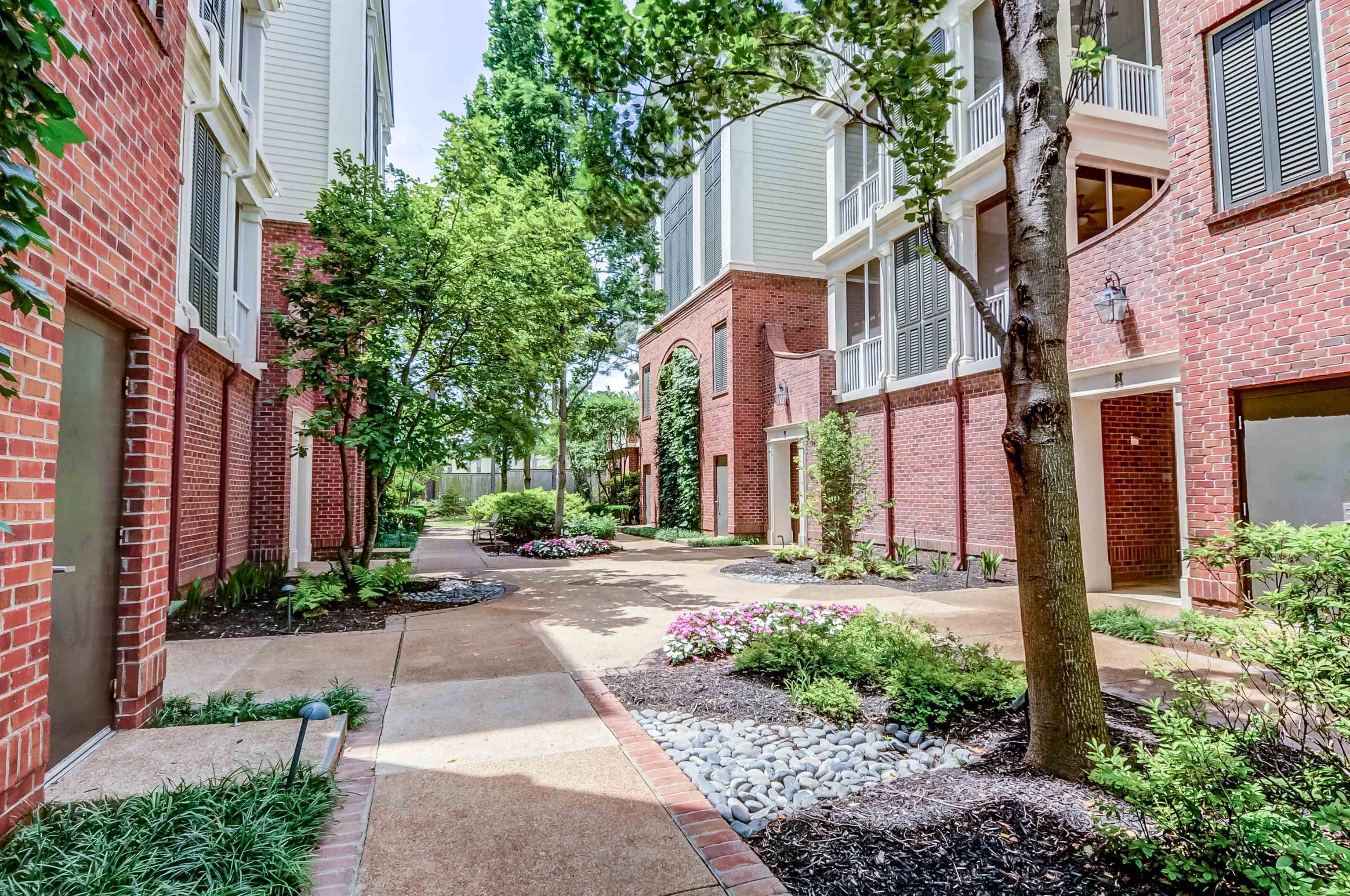 591 Lexington Road, Unit 303 Memphis, TN 38117 - Photo 5 of 34 a view of a house with a yard and plants