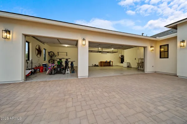 a view of a house with a patio