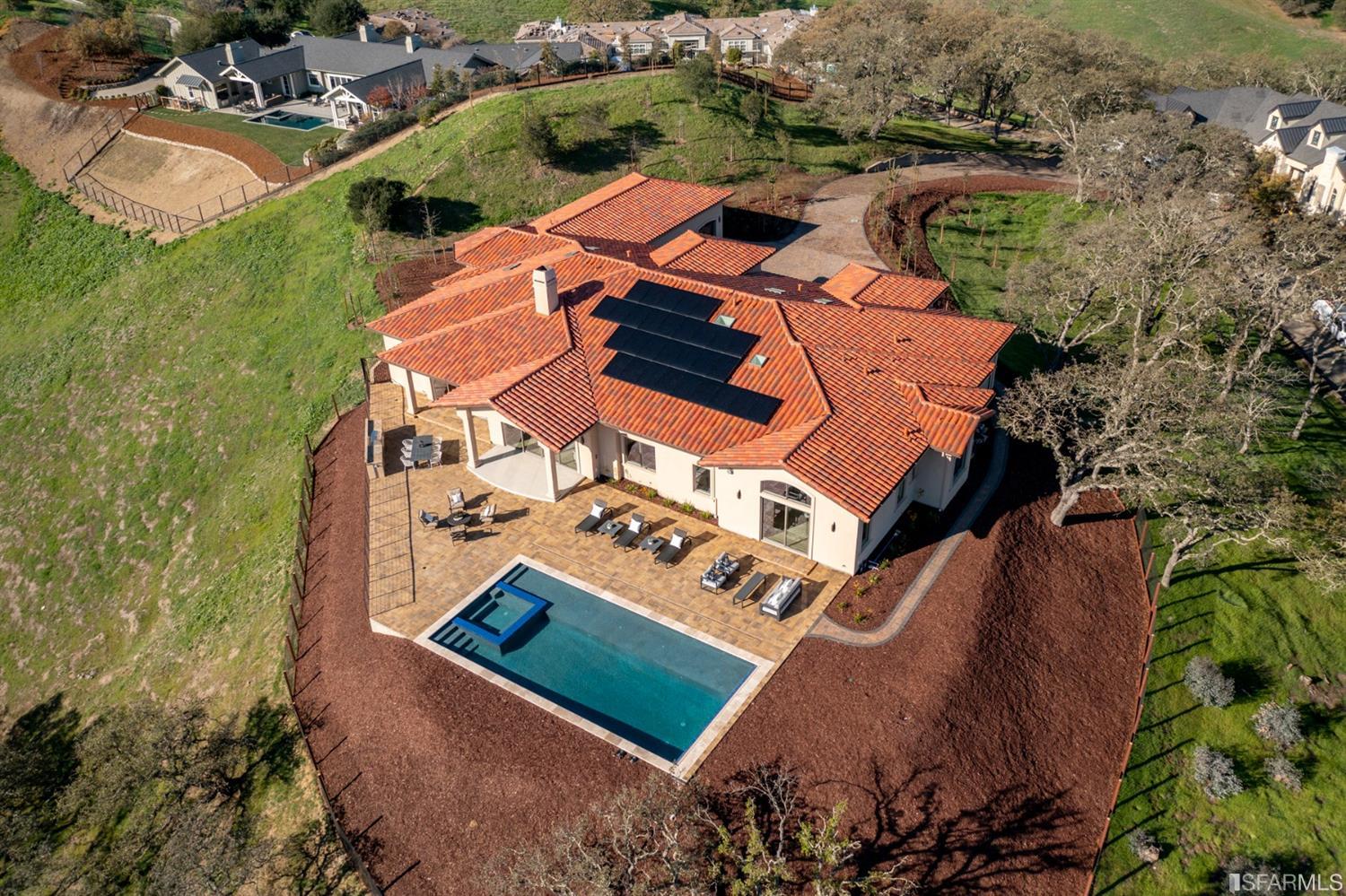 5 Winding Oaks Drive Pleasanton, CA 94566 - Photo 64 of 72 an aerial view of a house with a yard