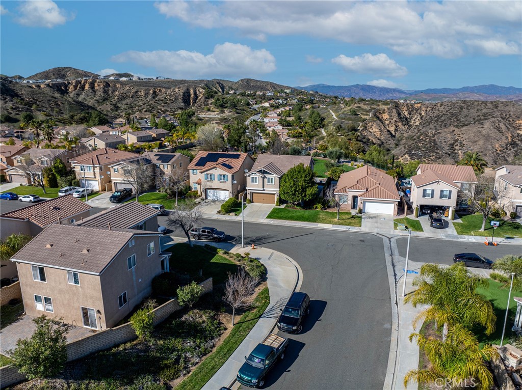 28201 Springvale Lane Castaic, CA 91384 - Photo 55 of 59 Aerial view of home with Mountain View behind.