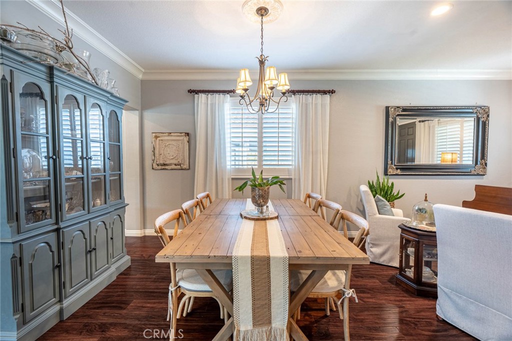 28201 Springvale Lane Castaic, CA 91384 - Photo 6 of 59 a view of a dining room with furniture window and wooden floor