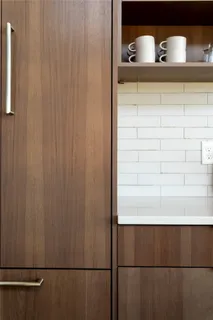 a picture of a bench in a kitchen