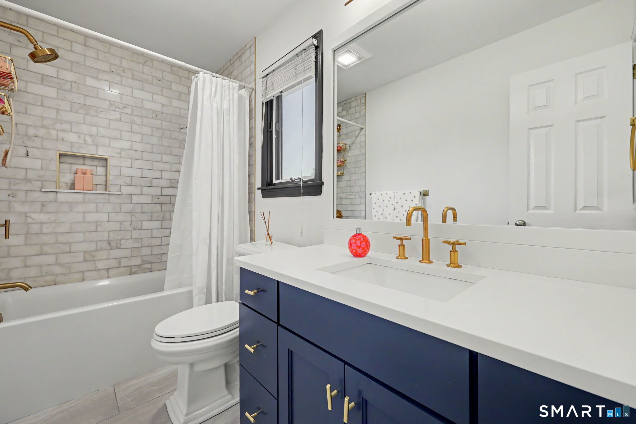 738 Rowland Road Fairfield, CT 06824 - Photo 19 of 37 Renovated Hall Bath with Tub