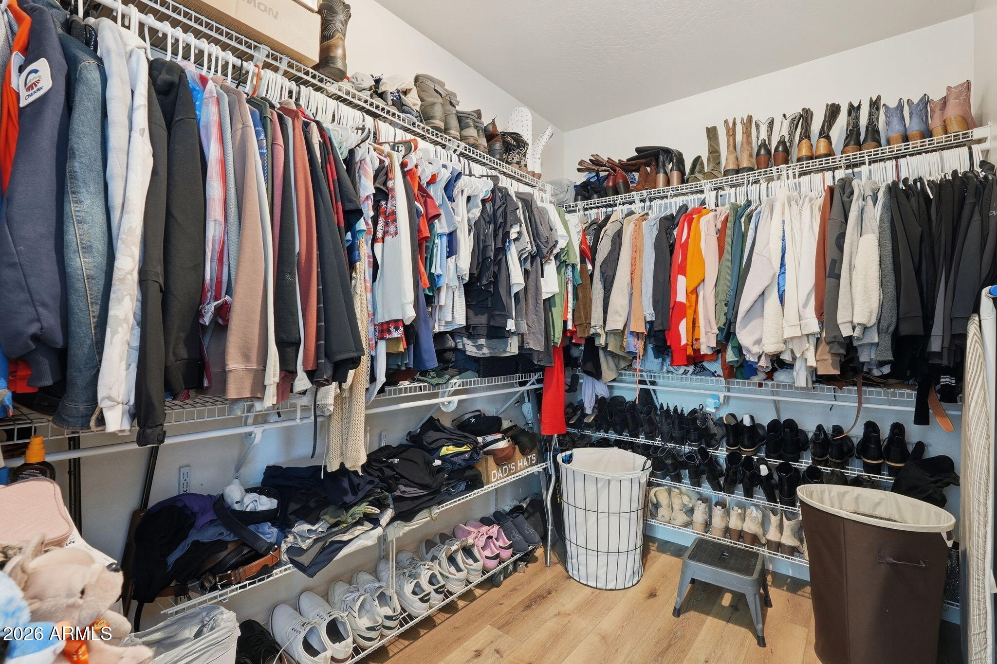 4184 East Trigger Way Gilbert, AZ 85297 - Photo 25 of 51 a view of walk in closet with clothes and shoes